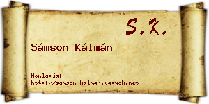 Sámson Kálmán névjegykártya