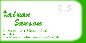 kalman samson business card